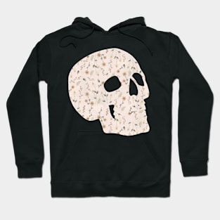 Cottagecore Floral Patterned Skull Hoodie